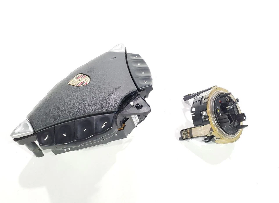 Porsche Cayenne 2008 2010 OEM bolsa de dirección negra con resorte de reloj 7L5880201GK Foto 3 de 4