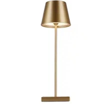 Alsy Rechargeable Indoor Outdoor Integrated LED Stick Table Lamp 15in Gold