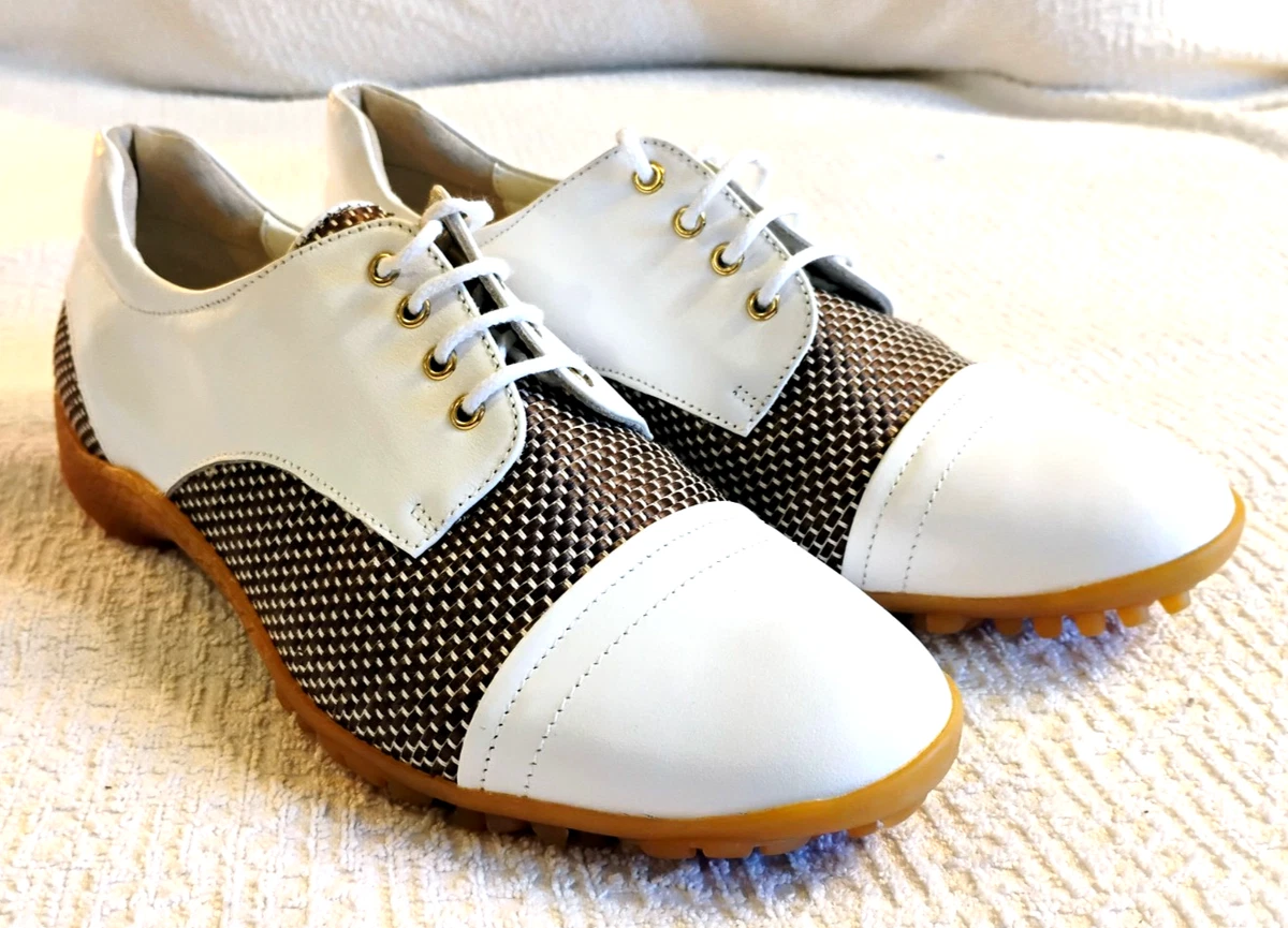Walter Genuin Golf Shoes for Women with Upper Leather White for