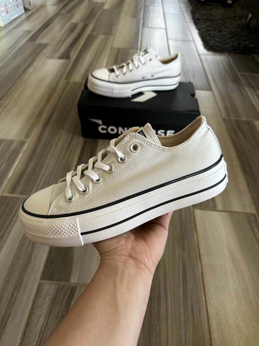 Women's Converse Chuck Taylor All Star Lift Platform Low Top Shoes Barely  Grey
