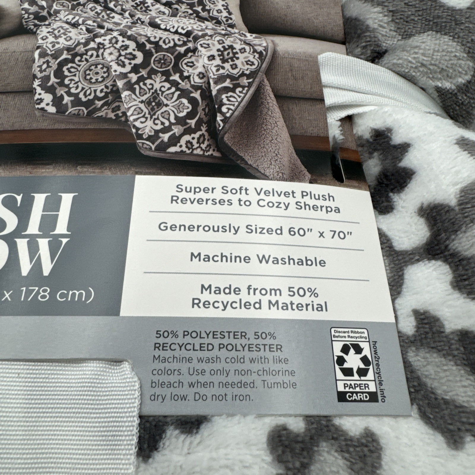 Members Mark 60x70 Plush Throw Blanket