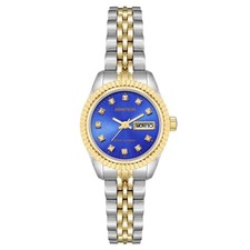 Reloj pulsera Armitron para mujer cristal genuino acentuado, 75-2475 dos tonos/azul