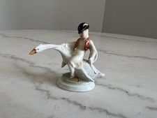 Herend Boy Riding A Goose Figurine