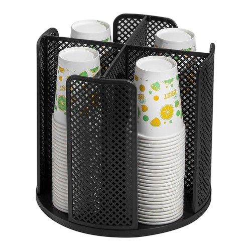 Paper Cup and Lid Holder Plastic Cup Storage Organizer Coffee Cup Dispenser f...