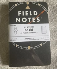 Field Notes, Hodinkee "Khaki" Special Edition SEALED 3-Pack Notebooks
