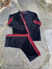 Vintage phat farm velour Two Piece Suit Full Track Suit Black And Red Size Xl