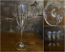 SET OF 6 CHAMPAGNE FLUTE GLASSES Dom Perignon CRYSTAL Baccarat 20.8 cm/h '60s