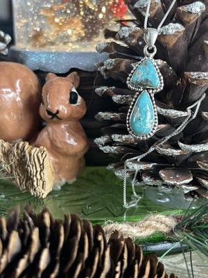925 Sterling Weißwasser Türkis Halskette  