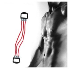 ESTENSORE DOPPIA MANIGLIA ELASTICO MOLLA 3 MOLLE PALESTRA SPORT FITNESS GOMMA