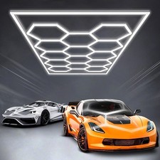 14 Hexagon LED Lampe mit Rand für Garage, Au...