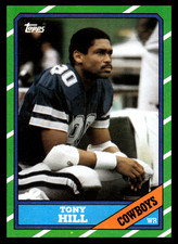 1986 Topps Tony Hill #129 Dallas Cowboys NFL Football Base Set