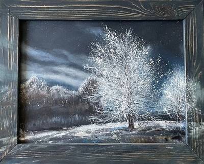 Original Monochrome Winter Landscape   Raitis Strazdiņš   Unique Framed Artwork
