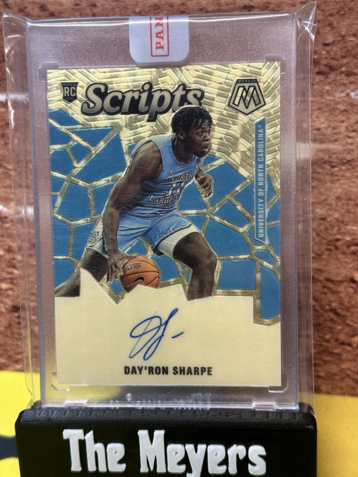 2021 Chronicles Mosaic Draft Picks Day'Ron Sharpe 1/1 Gold Vinyl Rookie Auto💎 - Image 2 of 4