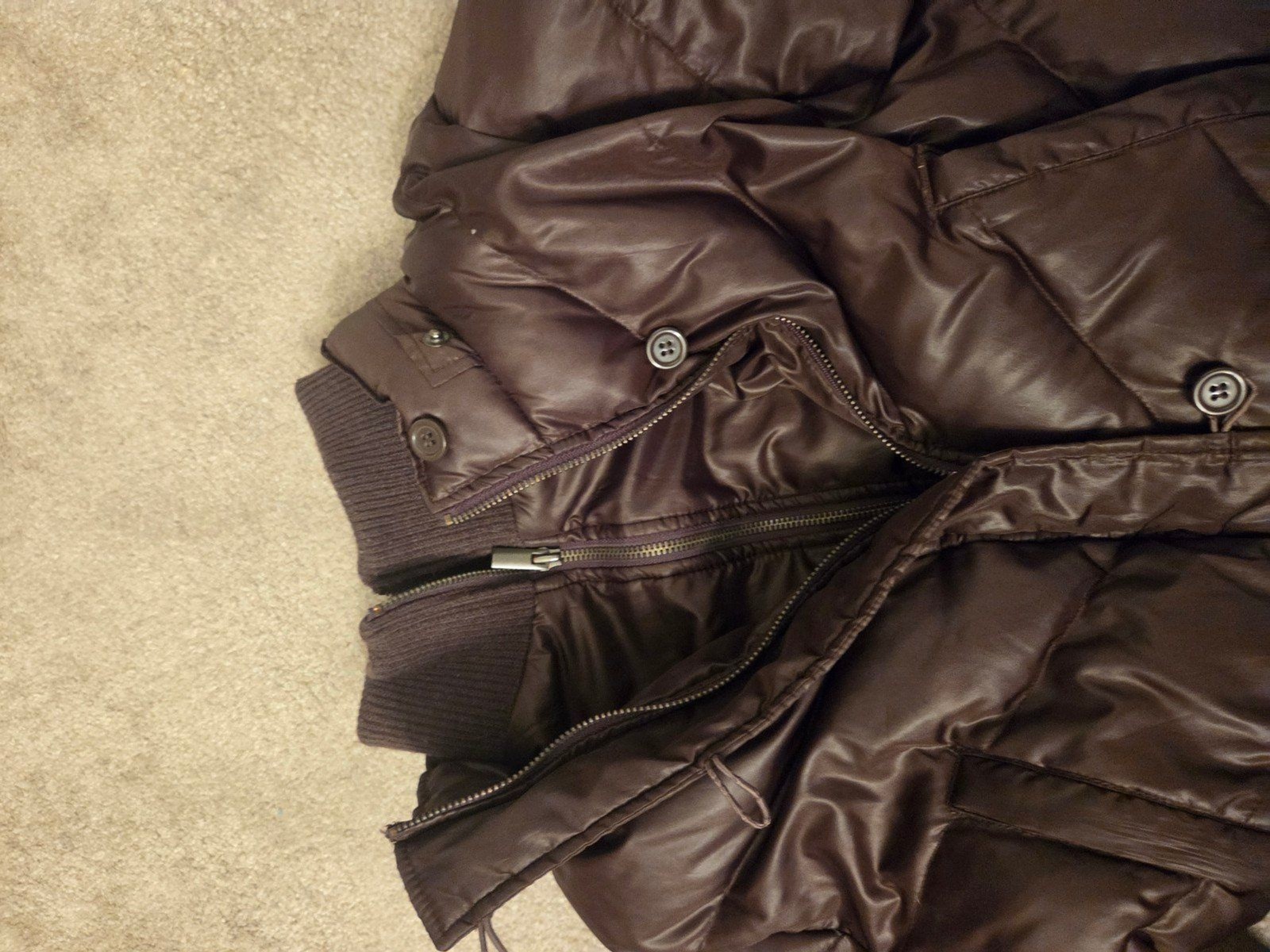 Triple F.A.T. Goose Vintage Brown Goose-Down Puffer Bomber Jacket Women's L image 8