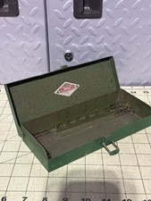 Vintage S-k Tools Green Metal Socket Set Tool Box Case Only Vintage S-k Tools Green Metal Socket Set Tool Box Case Only