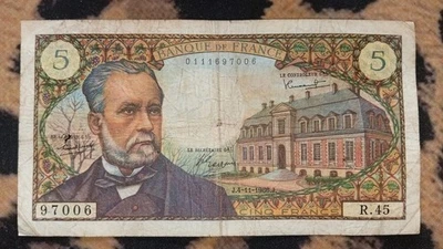 Billet 5 Francs Pasteur 4/11/1966 - Photo 1/2