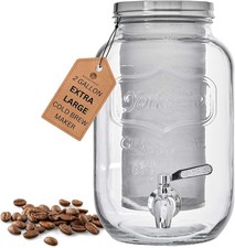 2-Gallon Cold Brew Coffee Maker – Commercial Size Extra Large Glass Dispenser wi