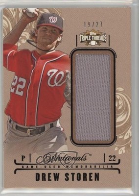 2014 Topps Triple Threads Unity Single Jumbo Relics Sepia /27 Drew Storen n1u