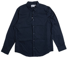 CALVIN KLEIN BNWT MENS LONG SLEEVE STRETCH COTTON BUTTON SHIRT sz L SKY CAPTAIN