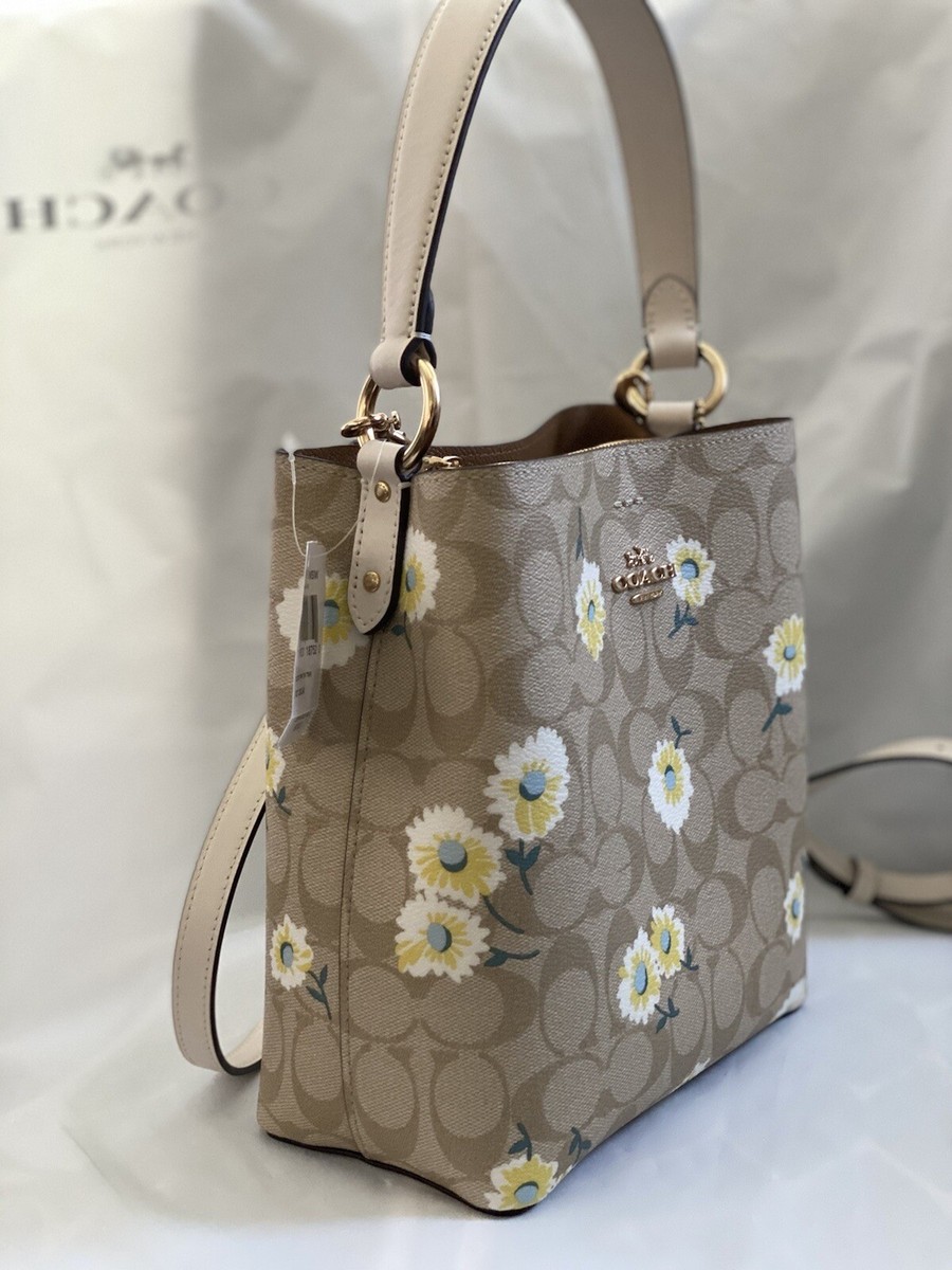 NWT Coach Small Town Bucket Bag In Signature Canvas With