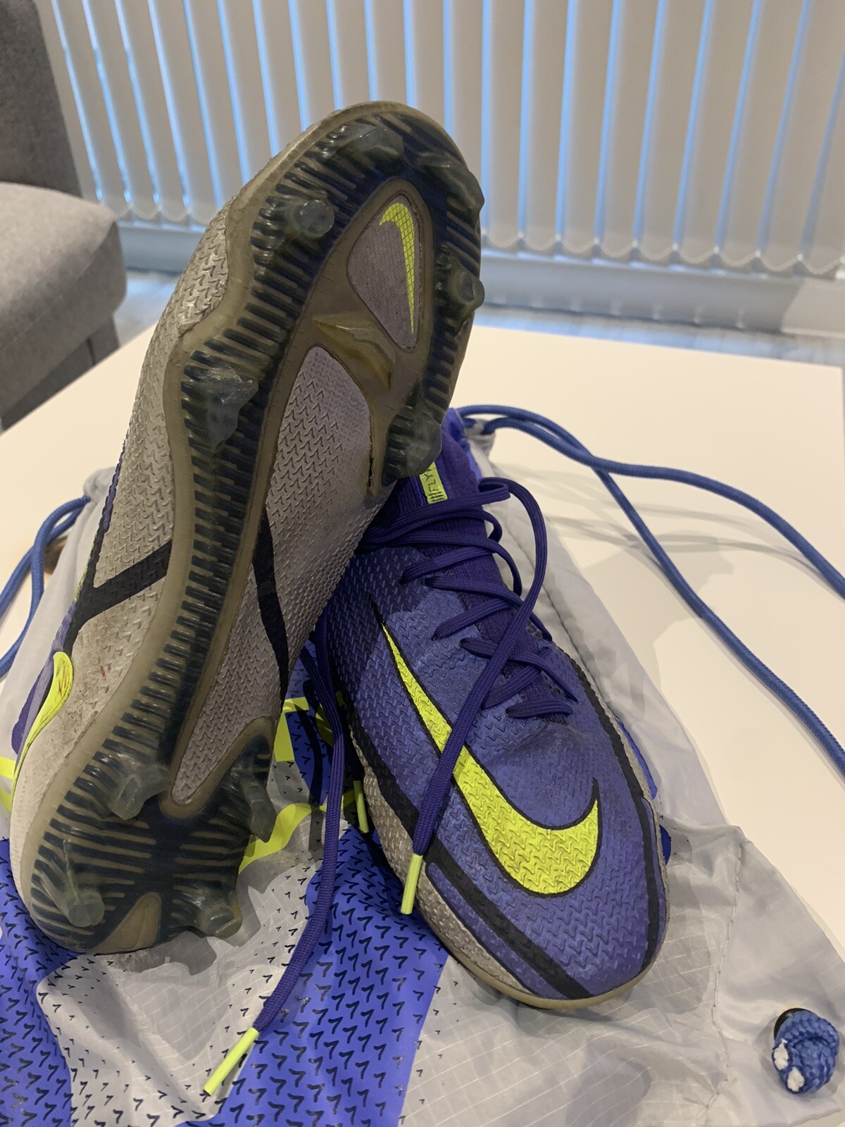 Nike Phantom GT2 Elite FG Dynamic Fit Football Sock Boots Purple Grey