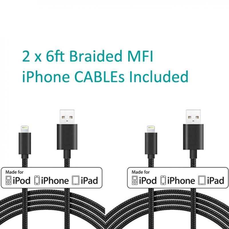 CABLE USB MFI CARGADOR COCHE HOGAR RÁPIDO PARA IPhone 11 12 13 pro max xs se 6 pies de largo Foto 4 de 4