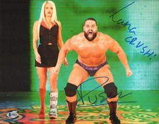 Rusev & Lana Signed 11x14 Photo BAS Beckett COA WWE Day #1 Picture Autograph 235