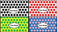 POLKA DOTS VINYL Checkbook Cover your color choice Personalized name