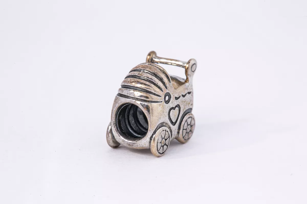 Pandora ALE Baby Carriage Stroller Bead 925 Sterling Silver Pram