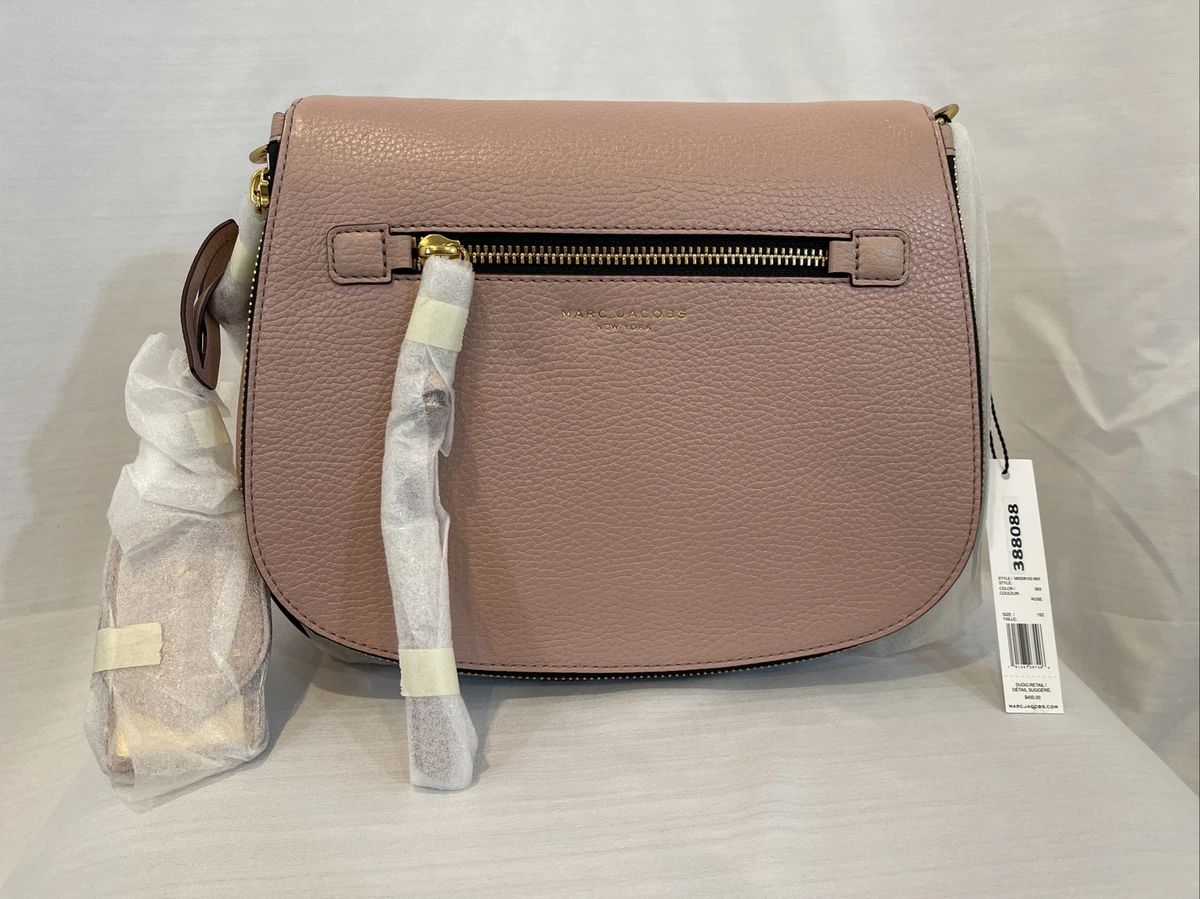 Marc Jacobs Recruit Ladies Rose Medium Leather Saddle Handbag
