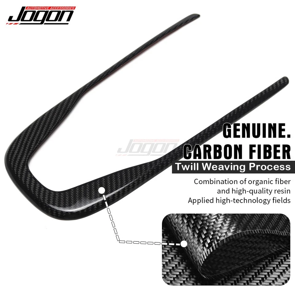 Para Lotus Emira GT4 2022-24 Consola de carbono seco Palanca de cambios Cubierta Borde Bisel Foto 3 de 4