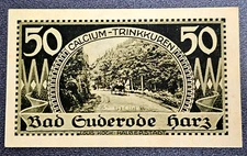 BAD SUDERODE HARZ NOTGELD 50 PFENNIG 1921 EMERGENCY MONEY GERMANY (33728)