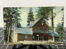 San Bernardino California Antique c1912 Squirrel Inn Log Cabin Hotel Postcard