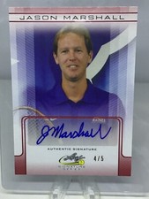 2017 Leaf Signature Tennis Red Auto /5 Jason Marshall