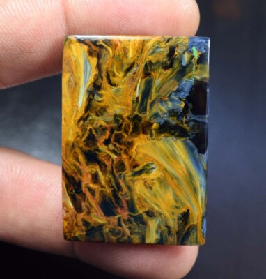 Golden Fire Pietersite Cabochon 62.40 Cts. Natural Fire Pietersite Rectangle Cab