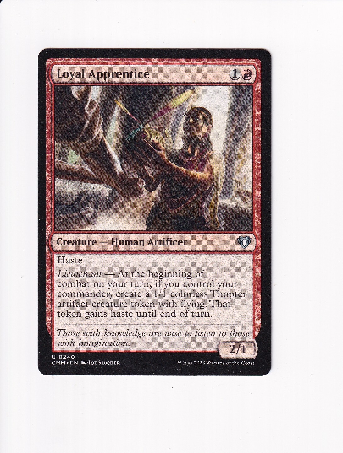 2023 MTG MAGIC THE GATHERING COMMANDER MASTERS LOYAL APPRENTICE