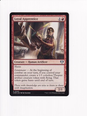 2023 MTG MAGIC THE GATHERING COMMANDER MASTERS LOYAL APPRENTICE | eBay