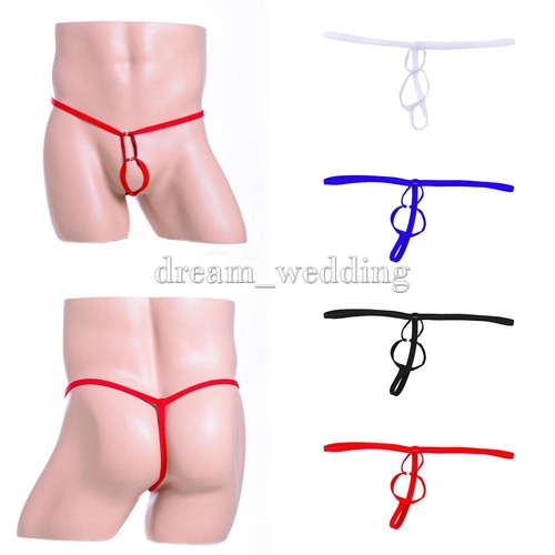 G-String Tanga-Unterteil Doppelring Männer Unterwäsche Reizwäsche-Schwarz - Bild 2 von 7
