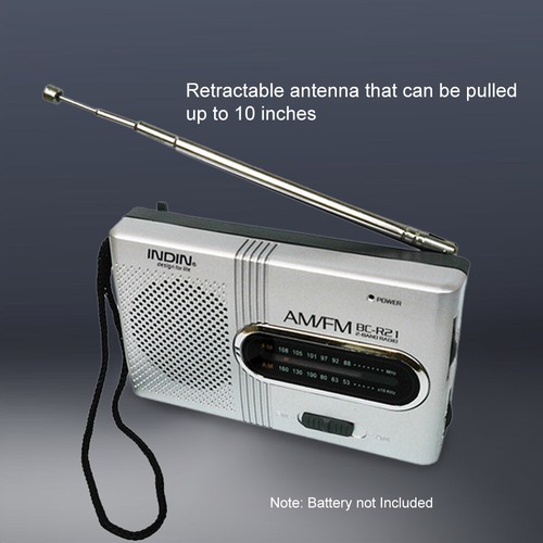 Portable AM/FM Receiver Mini Radio Slim Pocket Compact Portable Small Radio T0E3 - Picture 4 of 12