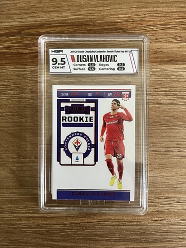 2019 Panini Chronicles Dusan Vlahovic Contenders Red Rookie Ticket  HGA 9.5