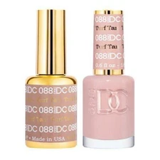 DND DC Soak Off Gel Polish + Matching Nail Lacquer - #088 Turf Tan