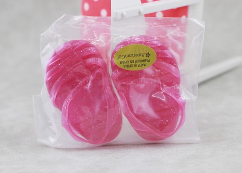 American girl a pair of  pink sandals for 18'' doll Jelly shoes