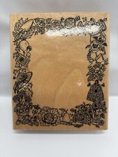 Embossing Arts 1996 Garden Botanical Frame Large 4.5 Wood Rubber Stamp