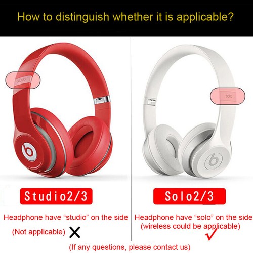Ear Pads Cushion For Beats Solo 2.0 3.0 2 3 Wireless Headphone Memory Foam - Afbeelding 3 van 26