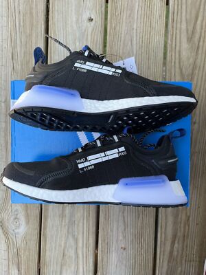 Men Adidas NMD R1 V3 black royal blue athletic shoes sneakers HQ9838, 12 Adidas NMD R1 V3 Men main image 4