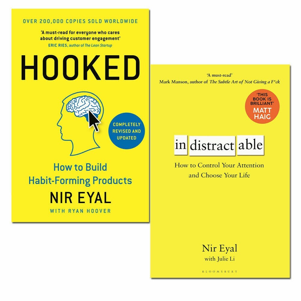 Nir Eyal Unisex Collection 2 Books Set (Indistractable, Hooked) - Image 2