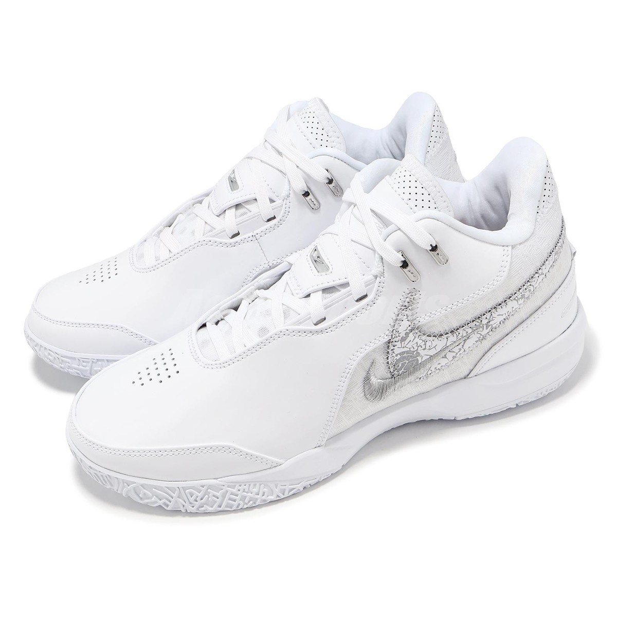 Nike ZM LeBron NXXT Gen AMPD EP White Metallic Silver Men Nike ZM LeBron NXXT Gen AMPD EP White Metallic Silver Men