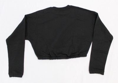 Adidas Womens Multi Sport HyperGlam Crop Crew Sweatshirt CF6 Black HE9397  Medium | eBay