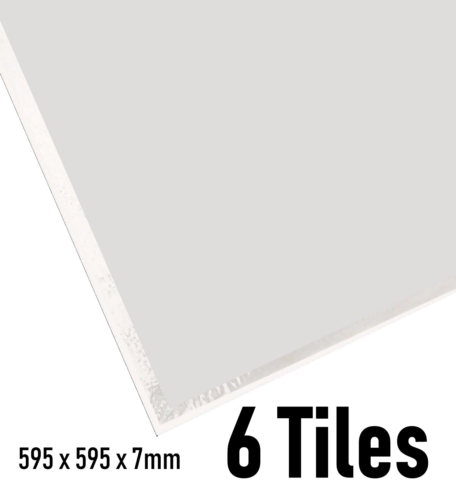 Suspended Vinyl Ceiling Tiles 600x600 Plain White EasyClean Wipeable