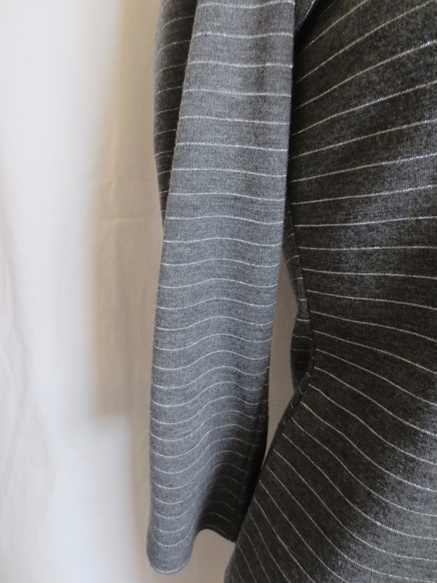 Forever 21 XXI stretch bodycon gray silver mini dress 3/4 sleeves size M |  eBay